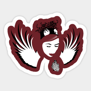 doomed devotion angel Sticker